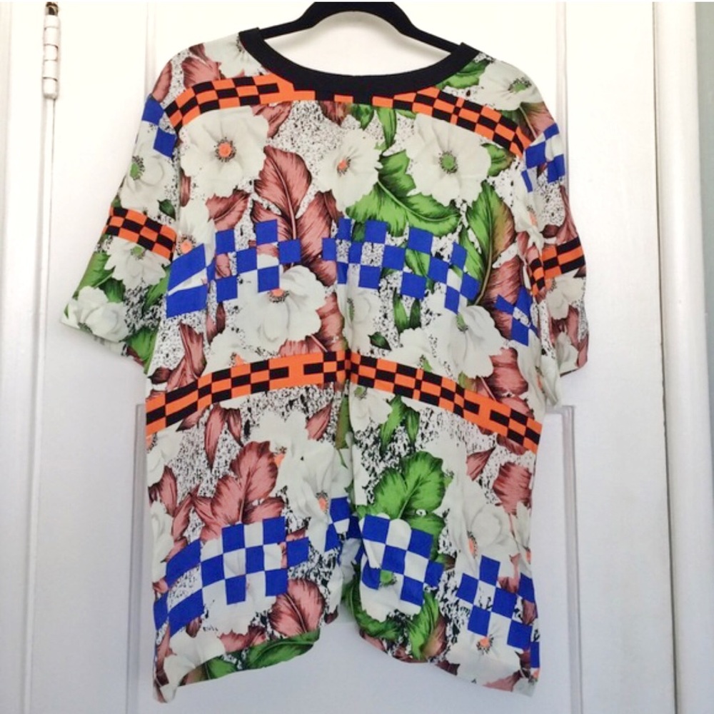 Funky Topshop Multi-Pattern Top - image 1